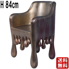 したたる雫のイス 家具 チェア 椅子 ベンチ 腰掛け 大きい インテリア 映え 置物 オブジェ おしゃれ 完成品 実物大 等身大 リアル ディスプレイ イベント 店舗 カフェ レストラン 飲食店 装飾 看板 写真映え ホラー メタリック ハロウィン 血 ドリップ FRP fr210058