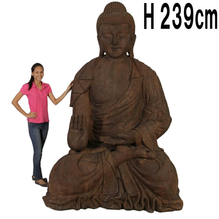 楽天市場】巨大な仏陀 ブッダ像 エイジング仕上げ 高さ239cm 神様 仏像 