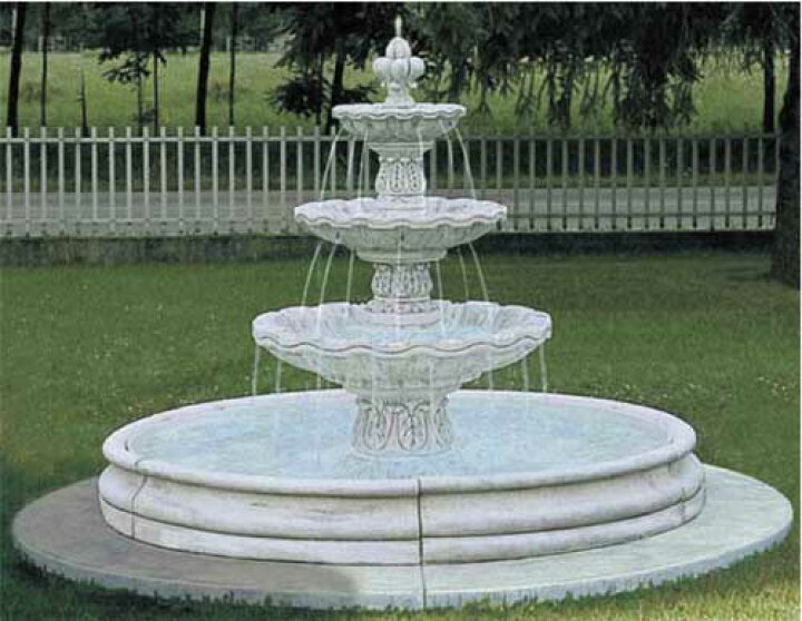 楽天市場】【イタリア製】石造噴水 トリエステ DECOR GARDEN FO-2697 