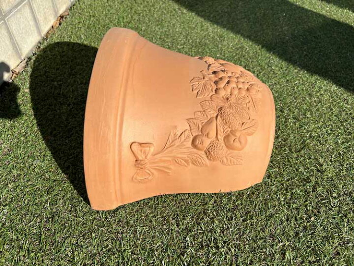 楽天市場】イタリア製 壁掛け テラコッタプランター ぶどうポット 高さ