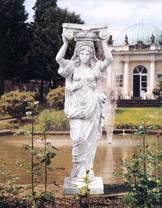 イタリア製 石像 ガーデン オーナメント カリアティード DECOR GARDEN ST1260 女性像 デコールガーデン ヴィーナス像