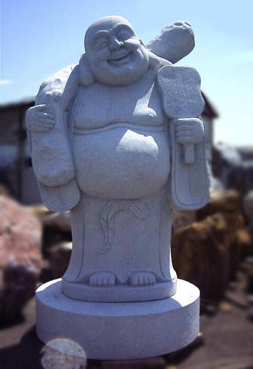 楽天市場】御影石彫刻 布袋 石像 高さ約2m55cm 七福神 石仏 幸福の象徴 