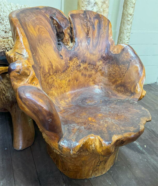 楽天市場】展示品 木の根 テーブル 椅子 セット 無垢 自然 素材 天然 