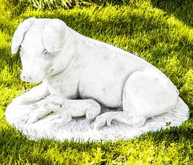 イタリア製動物像（ガーデン オーナメント） 豚の親子　ITALGARDEN　Cod.07 3937 石像 イタルガーデン社