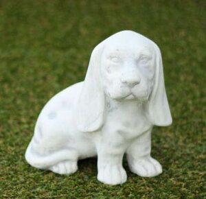 イタリア製動物像（ガーデン オーナメント） バセット TE5760 置物 オブジェ 犬の石像