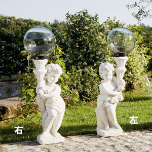 イタリア製庭園灯（ガーデンライト） 子供の庭園灯 （1体） 街灯 ITALGARDEN PU012460 石像 照明 外灯 イタルガーデン社
