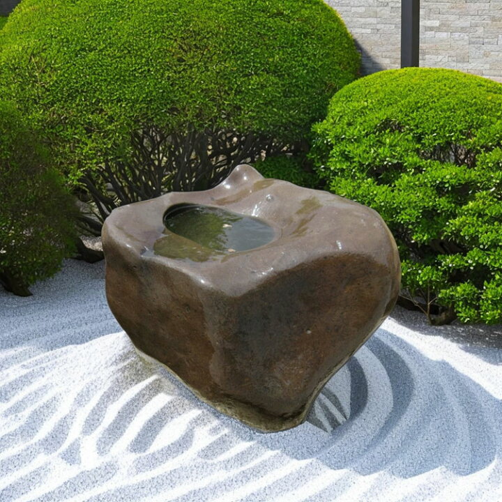 楽天市場】手水鉢 水鉢 たまり石 天然石 庭石 つくばい 溜まり石 景石 