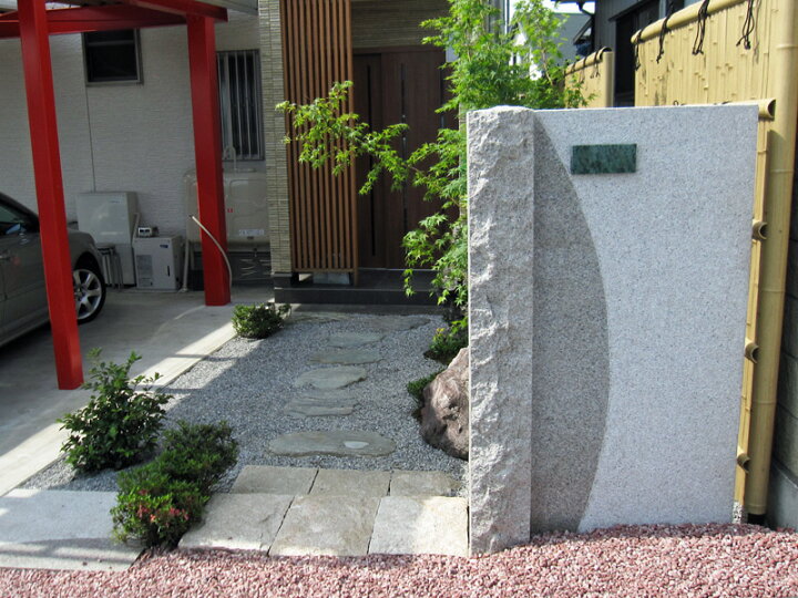 楽天市場】天然御影石 コンポジットウォール（桜） 1800×200 門柱 石材 