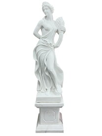 天然大理石彫刻 収穫のヴィーナス（秋） 乙女像 全高約1m60cm ヴィーナス像 女性像 石像 女神 ビーナス像 大理石 彫刻 オブジェ 置物