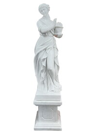 天然大理石彫刻 ぬくもりのヴィーナス（冬）乙女像 全高約1m60cm 石像 女性像 ヴィーナス像 女神 ビーナス像 大理石 彫刻 オブジェ 置物