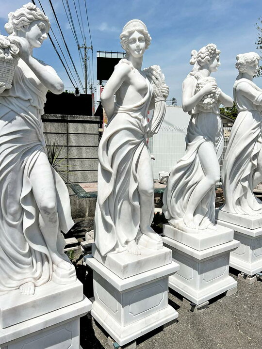 楽天市場】天然大理石彫刻 収穫のヴィーナス (秋) H200cm 四季 石像 