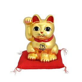 【縁起物・開運置物】金箔招き猫（金沢工芸品）★右手上げタイプ5号サイズ（高さ15cm）★開運グッズ招き猫 まねき猫 ネコ ねこ 猫 学業成就 商売繁盛 開店祝い 開業祝い 新築祝い 開運