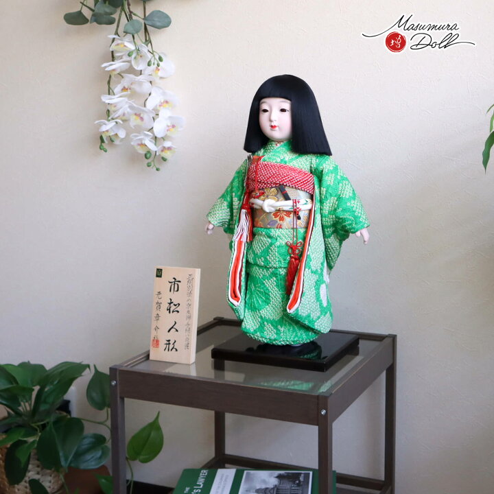 楽天市場】市松人形 元賀章介 12号尺二 正絹 別染め 京友禅 手縫い衣装 