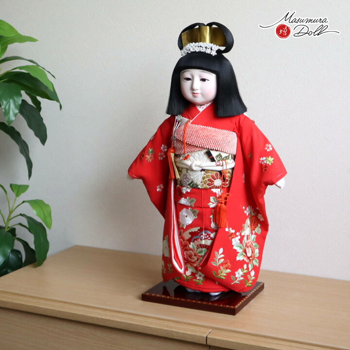 楽天市場】市松人形 元賀章介 15号尺五 頭師：松乾斎東光 桐塑 本頭 