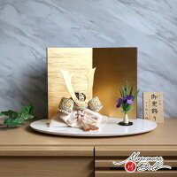 五月人形 コンパクト おしゃれ インテリア 兜飾り 5月人形 端午の節句 京北野 平安武久 京8号淡茶色 本金箔押金小札兜 増村人形店