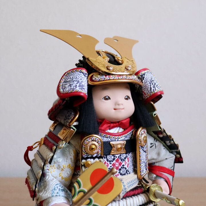 楽天市場】幸一光作 鎧着大将「蒼」正絹淡萌葱糸縅 正絹西陣織鳳凰丸紋 