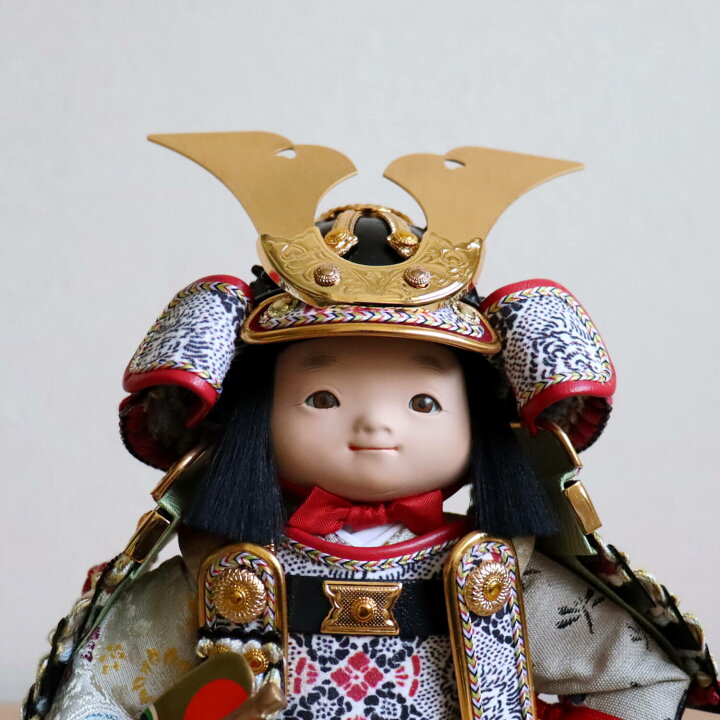 楽天市場】幸一光作 鎧着大将「蒼」正絹淡萌葱糸縅 正絹西陣織鳳凰丸紋 
