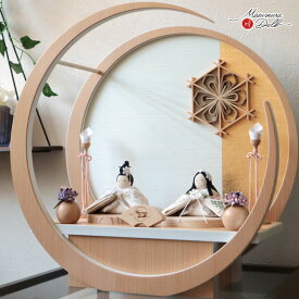 雛人形 コンパクト ★ モダン おしゃれ インテリア ひな人形 おひなさま 正絹西陣織 北欧風花柄 杉 月 台小 かわいい お雛様 雛 親王飾り 増村人形店 MMN0307