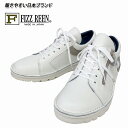 レディース厚底カジュアルシューズ 外側ファスナー付 本革 日本製 タウン ウォーキング レースアップ FIZZ REEN フィズリーン 7298 アイボリー 仕事靴 通勤靴 送料無料