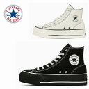 レディース/メンズハイカットスニーカー converse CONVERSE コンバース オールスター (R) リフテッド ブラック/ブラック ホワイト ALL STAR (R) LIFTED OVERTAPE ST HI