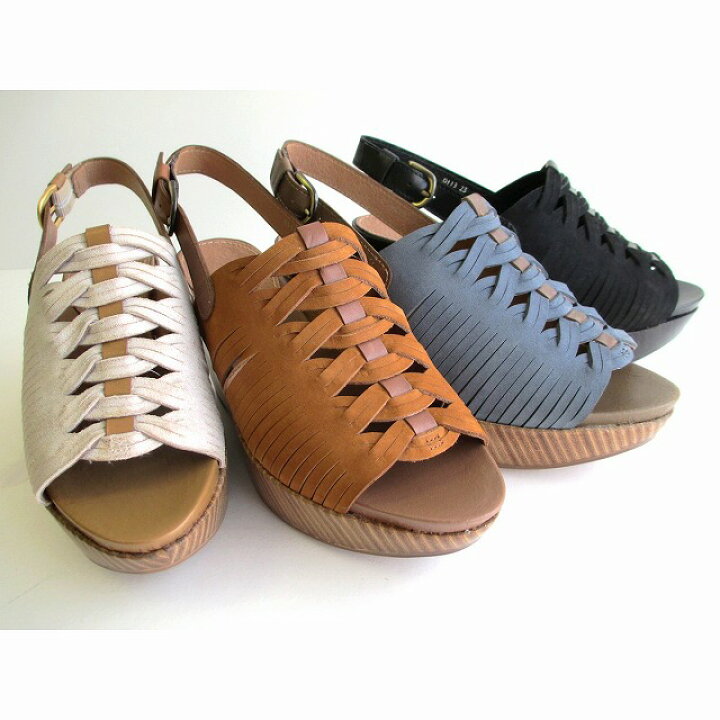 楽天市場 イング Ing Ing 0113 レディース ウェッジ サンダル 厚底 バックストラップ 天然皮革 通勤靴 仕事靴 ブラック ブルー キャメル ゴールド ベージュ マスヤ靴店マーム楽天市場支店