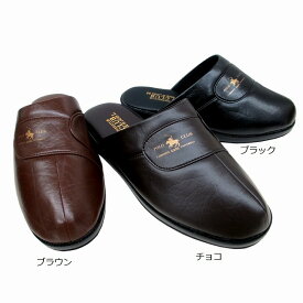 ポロクラブ POLO CLUB 1313 メンズ 日本製 メンズ ヘップサンダル ウレタンソール 防寒 ちょっと履き お買い物靴 ショッピング 普段履き ブラック チョコ ブラウン