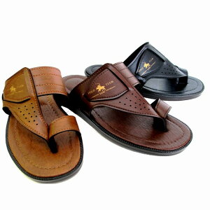 ポロクラブ polo club 1824 メンズ ベンハーサンダル 日本製 ベンハー メンズサンダル 男性サンダル 合皮 レザー 紳士サンダル つっかけ 運転 合皮 レザー 紳士 鼻緒サンダル 紳士用 男性 おしゃ