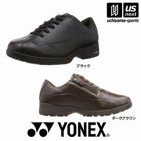 送料無料 Yonex M21Nパワークッションメンズウォーキングシューズ パワークッション yonex shw-m21n 幅広 ブラック(007) ダークブラウン(040) 抗菌 防臭 撥水 シンプル