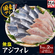 国産アジフィレ 1kg or 2kg 無添加 国産 天然 無塩 アジフィレ 3枚おろし セイゴ処理済 （1kgあたり28枚…