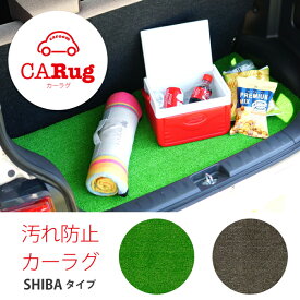 【25日★P5倍 10%OFFクーポン】 caroom（カルーム） 汚れ防止 カーラグ 約50×130cm シバタイプ カーマット 車内マット フロアマット 人工芝 洗える