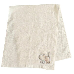 【5%OFFクーポン★30日】 うちねこ タオル 33×80cm 日本製 フェイスタオル 綿 コットン ふわふわ ギフト おしゃれ かわいい シンプル ナチュラル 北欧 洗える ねこ ネコ 猫 ボーダー キャラクタ