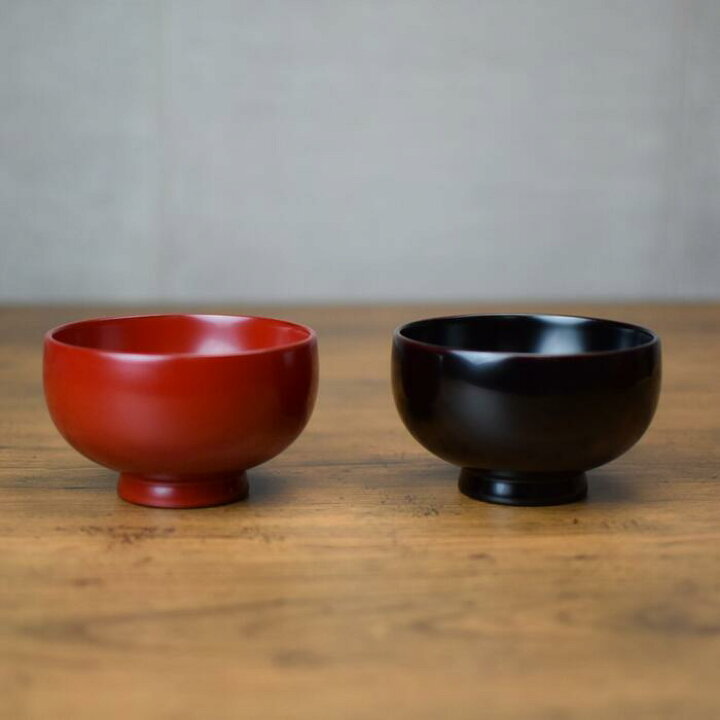 楽天市場】夫婦椀 布袋 溜内黒・朱 セット（ペア 汁椀 お椀 赤 黒 木製  