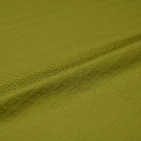 生地 布地 手芸 三重襷 菱 緑 西陣織 緞子 正絹 シルク 巾60cm 長さ10cm単位 和柄生地 カバー はぎれ 端切れ カットクロス 和布 和風生地 和生地