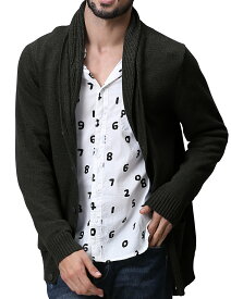 今だけ10％クーポン＆5倍P！【2枚目半額】カーディガン メンズ ハイネック 秋冬 スウェット ゆったり メンズ ビジネス 暖かい 重ね着 綿100％ ニット セーター 長袖 カジュアル おしゃれ 11カラー 黒 寒さ対策 冷房対策 大きいサイズ MATCH麻吉 送料無料