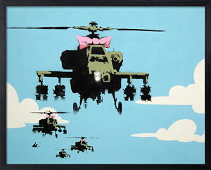 雑貨 アートポスター バンクシー Helicopters アートパネル 壁掛け アートフレーム 絵画 ウォールインテリア ストリートアート タペストリー おしゃれ シンプル モダン グラフィティ ヘリコプ