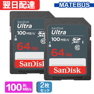 2Zbg SDXCJ[h 64GB SDJ[h TfBXN SanDisk Ultra UHS-I class10  100MB/s SDSDUNR-064G-GN3IN COpbP[W zB 