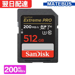 SDXCJ[h 512GB SDJ[h SanDisk TfBXN Extreme Pro  R:200MB/s W:140MB/s class10 UHS-I U3 V30 4K Ultra HDΉ COpbP[W SDSDXXD-512G-GN4IN zB 