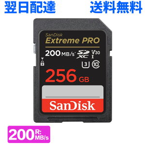 SDXCJ[h 256GB SDJ[h SanDisk TfBXN Extreme Pro  R:200MB/s W:140MB/s class10 UHS-I U3 V30 4K Ultra HDΉ COpbP[W SDSDXXD-256G-GN4IN zB 