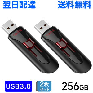 2���Z�b�g USB������ 256GB USB3.0 SanDisk �T���f�B�X�N Cruzer Glide SDCZ600-256G-G35 �����z�B �������� �C�O�p�b�P�[�W