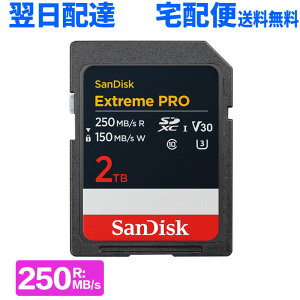 SDXC�J�[�h 2TB SD�J�[�h SanDisk �T���f�B�X�N Extreme Pro ������ R:250MB/s W:150MB/s class10 UHS-I U3 V30 4K Ultra HD�Ή� �C�O�p�b�P�[�W SDSDXXD-2T00-GN4IN �����z�B ��z�֑�������