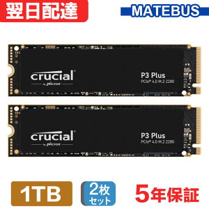 _5̂ |Cg5{^ 2Zbg Crucial N[V 1TB NVMe PCIe Gen4x4 SSD M.2 2280 R:5000MB/s W:3600MB/s P3 Plus V[Y 5Nۏ CT1000P3PSSD8 zB  ƌoNi