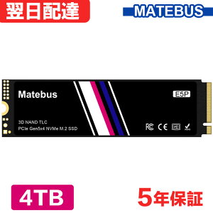 _X[p[SALE ^ SSD 4TB PCIe Gen5 M.2 NVMe 2280 DRAM Ǎ14200MB/s 13400MB/s SMI 6nmRg[[ PS5mF 5Nۏ Matebus E5P-4TBNV100yuhz zB 