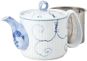 波佐見焼 唐草ぶどう 小 (60190) ステンレススーパー茶こし 軽量 ポット プレゼント ギフト 贈リ物 祝 お祝い 記念品