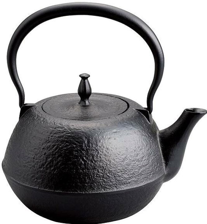 楽天市場】南部鉄器 鉄瓶 丸南部型(黒)(肌)容量1.2リットル【鉄瓶・鉄 