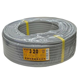 ���m�d�� VVF�P�[�u�� 2.0mm×3�c �Ԕ��� 100m�D