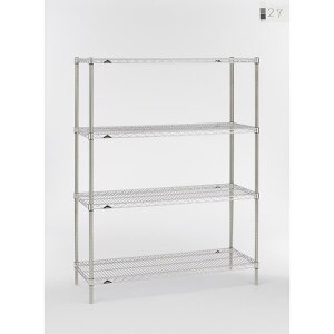 エレクター ERECTA ステンレスエレクターシェルフ PSホ゜ール DB付 4段 SLS910・PS2200-4 棚 ラック 収納 diy おしゃれ メタルラック キッチン 収納ボックス