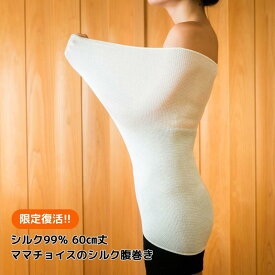 お買い得【LINEクーポン】 シルク99% シルク腹巻き 数量限定 旧タイプ 復活 フリーサイズ レディス レディース シルク ロング丈 ベアトップ チューブトップ きなり 薄手 フィット 伸縮性 締め付けない マタニティ 妊婦 温活 保温 腹巻 日本製 [M便 1/2]
