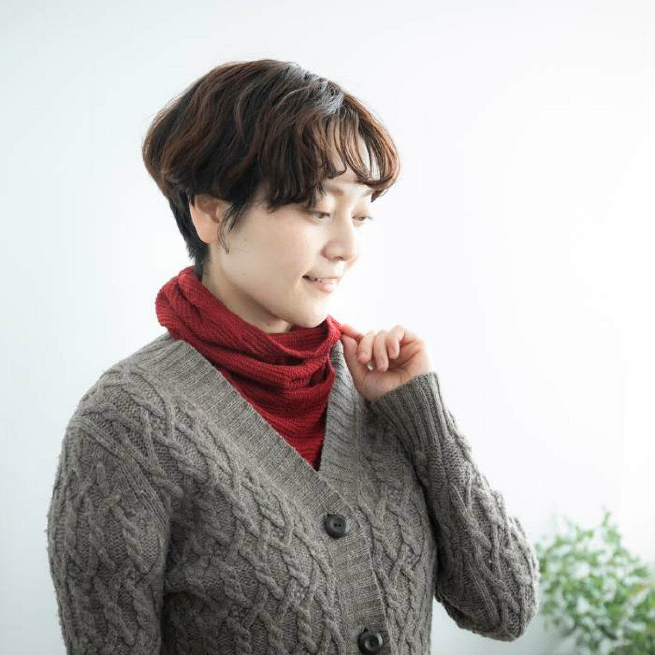 シルク ネックウォーマー