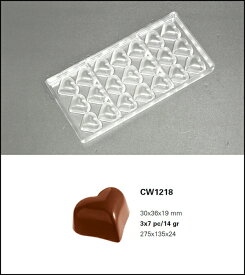 【30%OFF】【チョコレートワールド】CW1218　30X36X19MM 21P　ハートマトファー マトファ チョコレートワールド チョコレートモールド