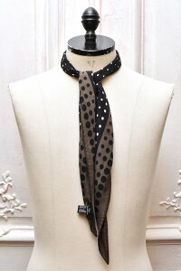 Fratelli Luigi�@�t���e�b�����C�[�W�@ Rhombus Scarf - DOT �@�V���N�X�J�[�t�@col.Olive / Black / White